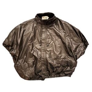 The Shower Shirt Black Water Resistant Nylon Poncho Style Jacket Size XXL XXXL